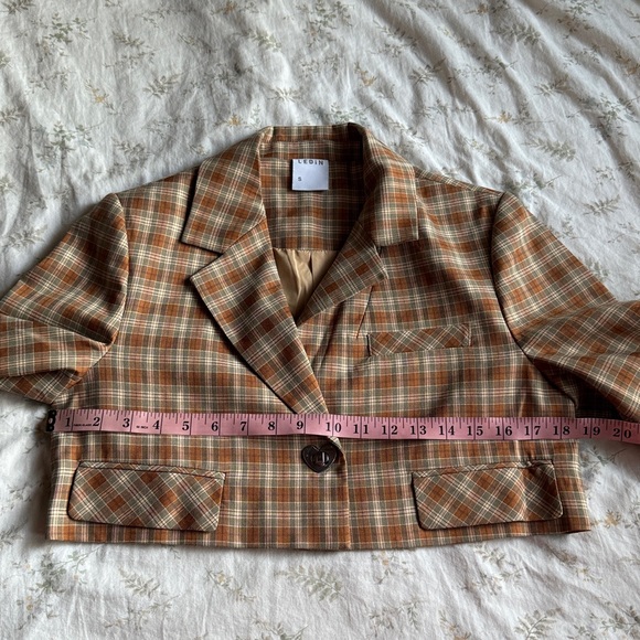 Plaid mini dress cropped blazer set size small in great condition - Picture 14 of 14
